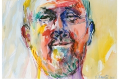 BRANIMIR DOROTIĆ - Autoportret, 2017., slika: akvarel/papir, 50x35cm