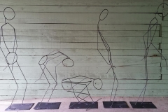 MARIJANA VARGIĆ - Skulptura – pokret, 2015., četvrta skulptura u nizu: željezne šipke, 200x300cm
