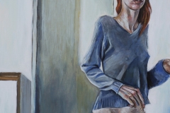 MARINA ĆORIĆ - Autoportret, 2016., akril na lesonitu, 35,5x28cm