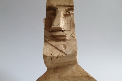 MILE BLAŽEVIĆ - Autoportret, 2017., drvo, 18,5x13,5x8cm