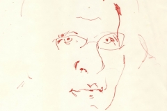 TAMARA UKRAINČIK - Autoportret, 2016., flomaster na papiru, 29,5x21cm