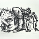 Metamorfoza, 1965.; linorez, iz mape 'Bestijarij'