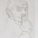 Pušač, 1958.; bakropis (foto: Dražen Bota)