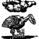 Velika ptica, 1963.; linorez, iz mape '9 linoreza' (foto: Dražen Bota)