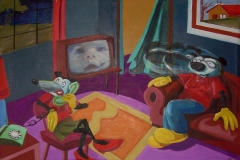 At home, 1994, 70x100 cm, oil on canvas