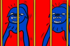 Keepers, 2001, 60x80 cm, acrylic on canvas