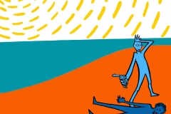 Killing an Arab, 2001, 70x70 cm, acrylic on canvas