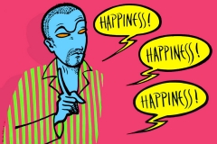 Sreća...bog te !, 2003, 60x80 cm, fluo acrylic on canvas