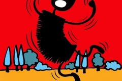 Usred ravnice, 2007, 40x30 cm, acrylic on cardboard