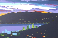 Pogled na Rijeku i Opatiju, 2009, 50x70 cm, acrylic on canvas
