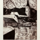 Dubravka Babić - Sv. Anastazija, 1994. (iz grafičke mape Samobor u srcu), bakropis, suha igla, 39x26,5.jpg
