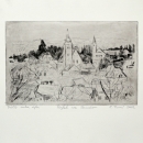 Kornelija Turić-Dorotić - Pogled na Samobor, 2006. (iz grafičke mape Ljeto u Samoboru), suha igla, 39x26,5.jpg