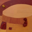 Nina Govedarica - Mudrac I, 2004., drvo, keramika, 49,5x69.jpg