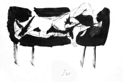 Akt 7 (Z158), 1950, crna tempera, tuš papir, 29,3x41,8cm