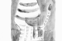 Mačka 13(Z 32), 1950., tuš, močilo, papir, 30x21cm