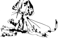 Pas, 1948-1950, tuš-pero, papir, 28,5x29cm