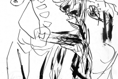 Pijanac (T43), 1948-50., tuš, pero, papir, 39x35cm - 2