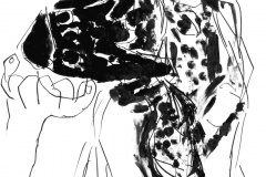 Pijanac (T43), 1948-50., tuš, pero, papir, 39x35cm