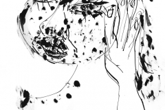 Poprsje (T26), 1948.-50, tuš pero papir, 33,5x43cm