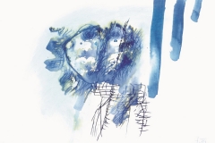 Profil (2380), 1990., tempera, papir, 50x70,5cm