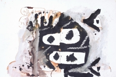 Pušač (491), 1983., močilo, bijela tempera, papir, 45x63cm