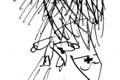 Slijepac (T149), 1948-50., olovka tuš papir, 42,5x18cm