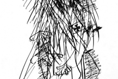 Slijepac (T31), 1948-50, tuš pero papir, 61x35cm