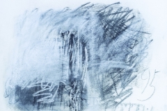 Slikar (163), 1995., ugljen, papir, 57x76cm