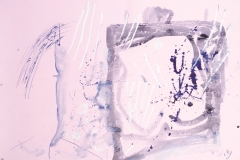 Slikar i model (1795), 1989., tempera, rozi papir, 71x100cm