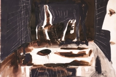 Ubijeni 1 (Z337), 1978., tempera papir, 49x61,5cm