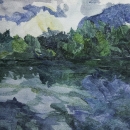 Nepoznato doba dana 3, akvarel na papiru, 38x56