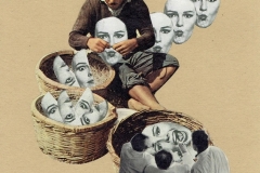 How to make a duckface - collage on paper, 21x30cm, 2016.