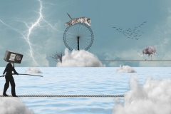 From the series Lai lai svet - digital collage, 2018.