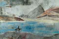 Ladakh (North India) - collage on canvas, 60x50cm, 2015.