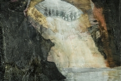 Melissani cave (Greece) - collage on canvas, 50x50cm, 2015.