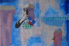 Reflection of youth, collage on canvas, 60x80cm, 2016. (1)