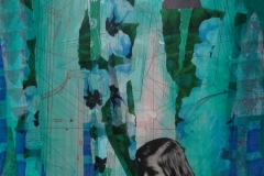 Reflection of youth - collage on canvas, 60x80cm, 2016.