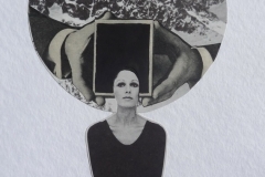 Screen me - collage on paper, 18x24cm, 2014.