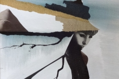 Searching for myself - collage on canvas, 30x30cm, 2017.