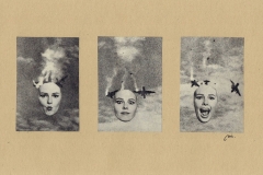 Selfexplosion - collage on paper, 21x30cm, 2016.