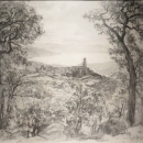 Bribir Vinodolski, oko 1920., ugljen na papiru