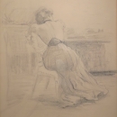 Odmor modela, 1909., olovka na papiru