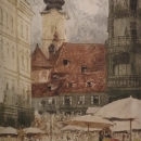 Splavnica, oko 1910., bakropis u boji