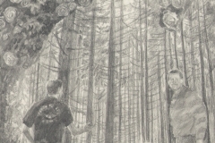 Ana Sladetić - Šuma; olovka na papiru, 21x14.8cm, 2016.