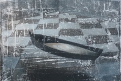 Zoran Kakša - San; monotipija, akrilik na platnu, grafit, olovke u boji, 24x18cm, 2018.