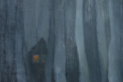 Zoran Kakša - Utočište; monotipija, akrilik na platnu, olovke u boji,  70x50cm, 2016.