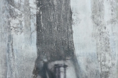 Zoran Kakša - Utočište; monotipija, akrilik na platnu, grafit, olovke u boji, 25x20cm, 2018.