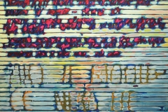 Janko Ivčić - Kriptogram 10; akrilik na platnu, 200x200cm, 2017.