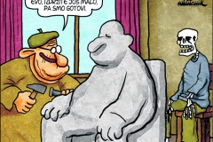 Nik Titanik - Karikature na temu umjetnosti; karikature crtane rukom digitalnim alatima, 21x30cm, 2005-2018.