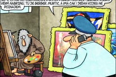 Nik Titanik - Karikature na temu umjetnosti; karikature crtane rukom digitalnim alatima, 21x30cm, 2005-2018.